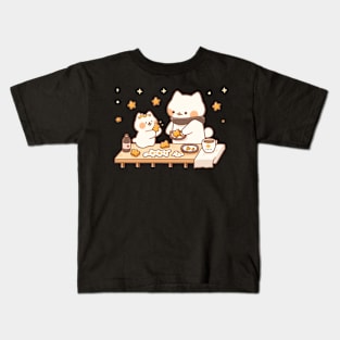 Cat Christmas Bakery Kids T-Shirt